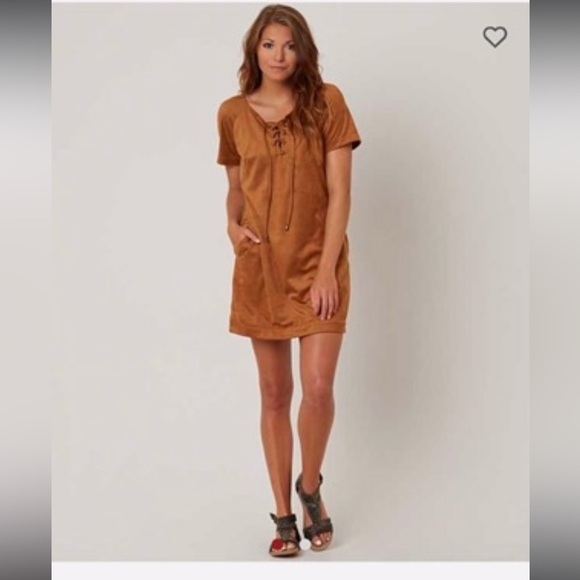 NWT Patrons of peace Western lace up faux suede dress faux suede - Picture 2 of 6